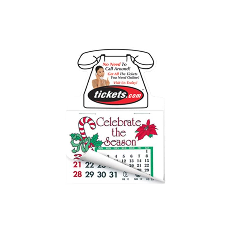 Telephone Shape Calendar Pad Sticker with Tear Away Calendar