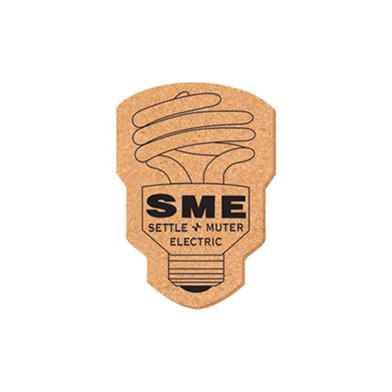 5 in x 3 1/2 in Lightbulb Shape Cork Coasters