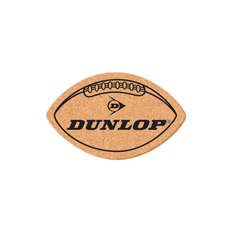 Coaster - 4 1/4" x 5 1/4" Football Shape Cork Coasters