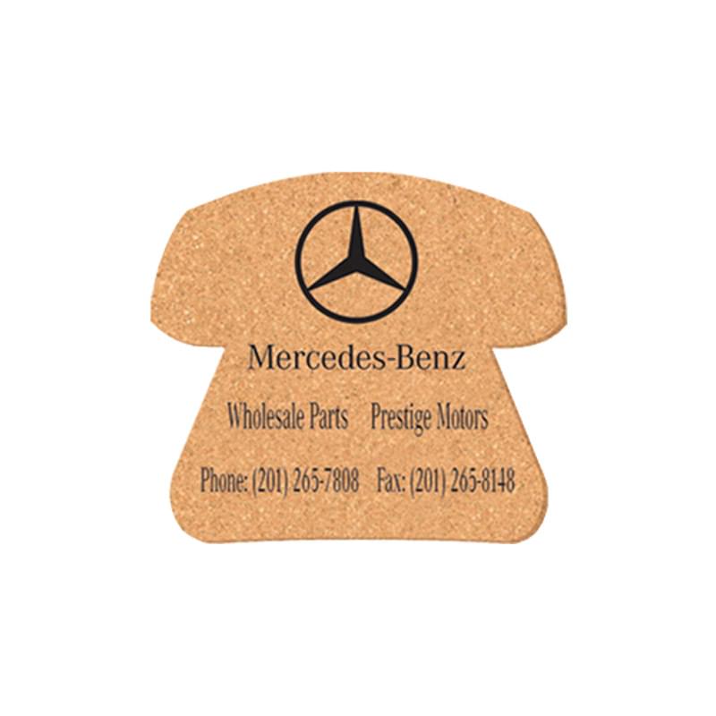 Coaster - 4.5 in x 5 in Phone Shape Cork Coasters