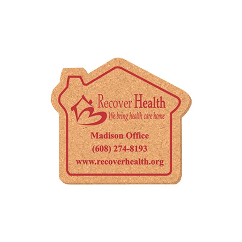 Coaster - 4.5" X 5" House Shape Cork Coasters