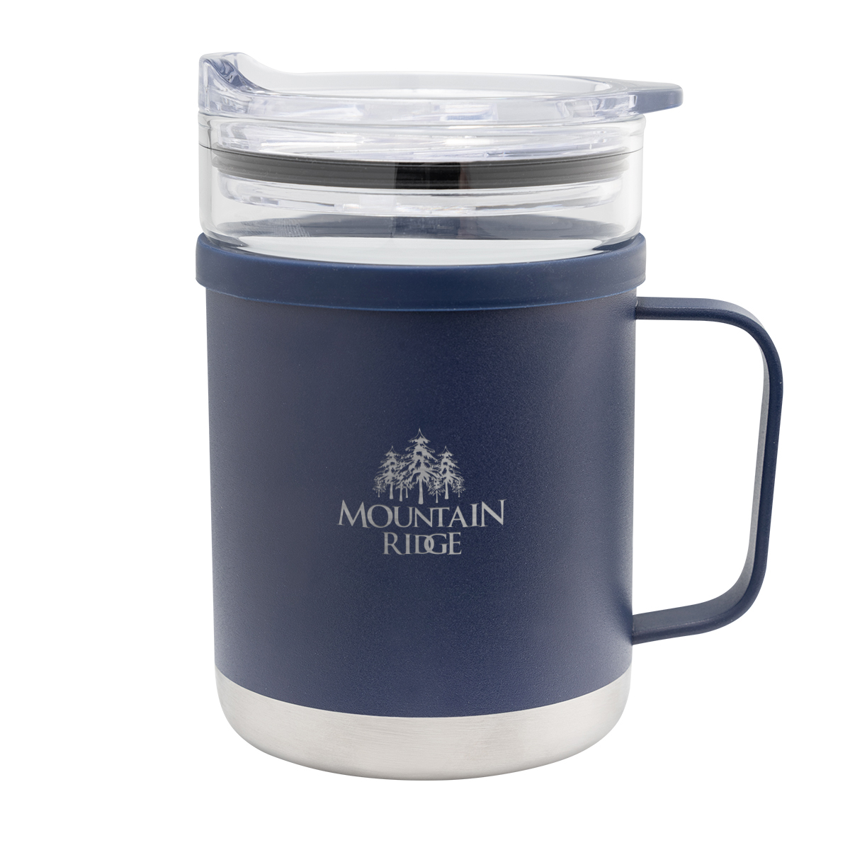 15 Oz. Glass And Stainless Steel Mug