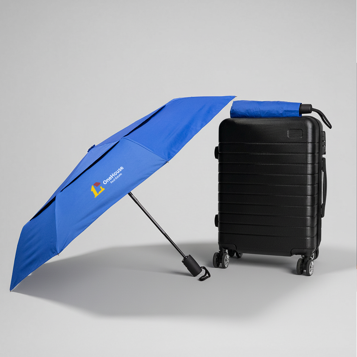 42\" Arc Telescopic Wind Resistant Umbrella With 100% rPET Canopy