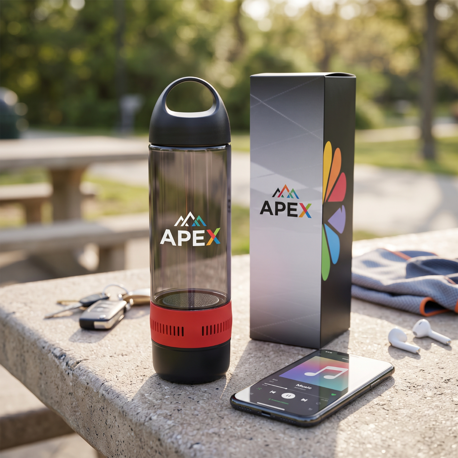 16 Oz. Impact-Resistant Water Bottle With Wireless Speaker