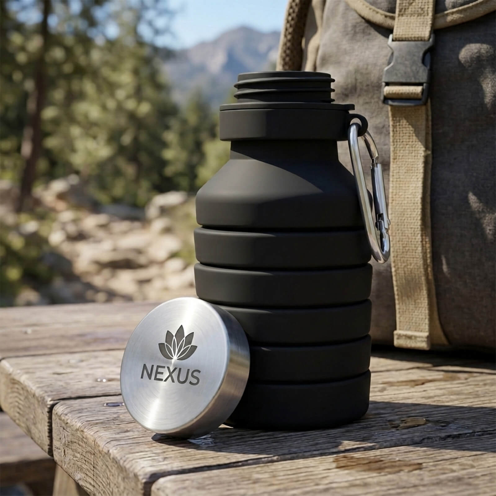 18 oz Collapsible Silicone Water Bottle