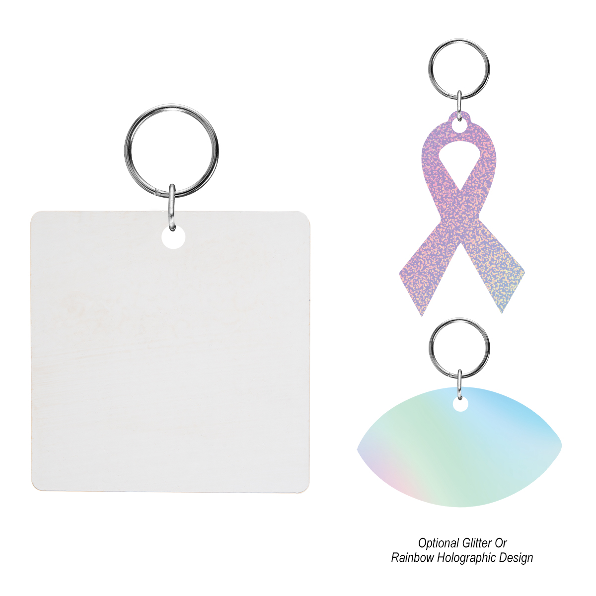 Acrylic Key Tag Custom Shape 4\"