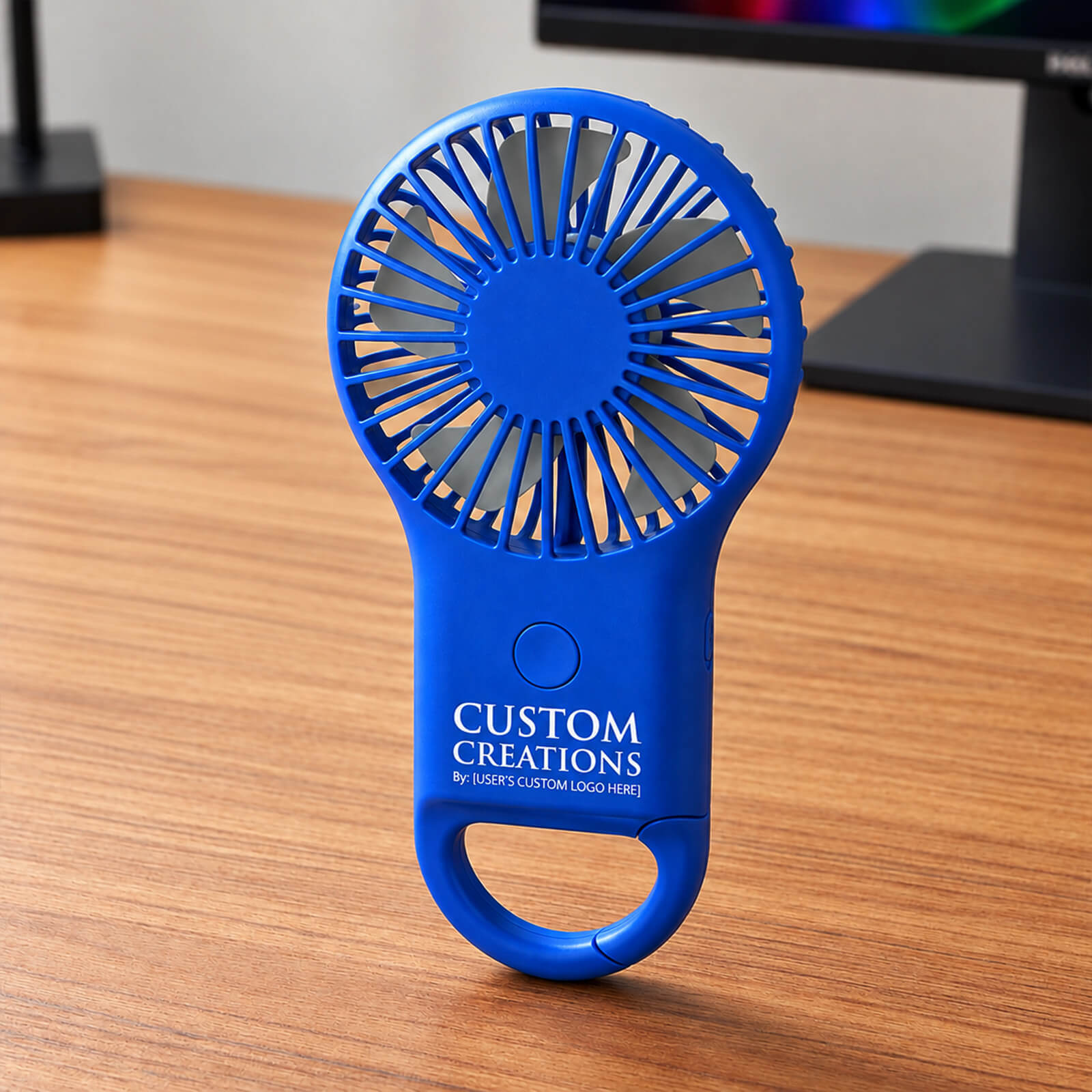 Portable Carabiner Clip Fan With LED Lights