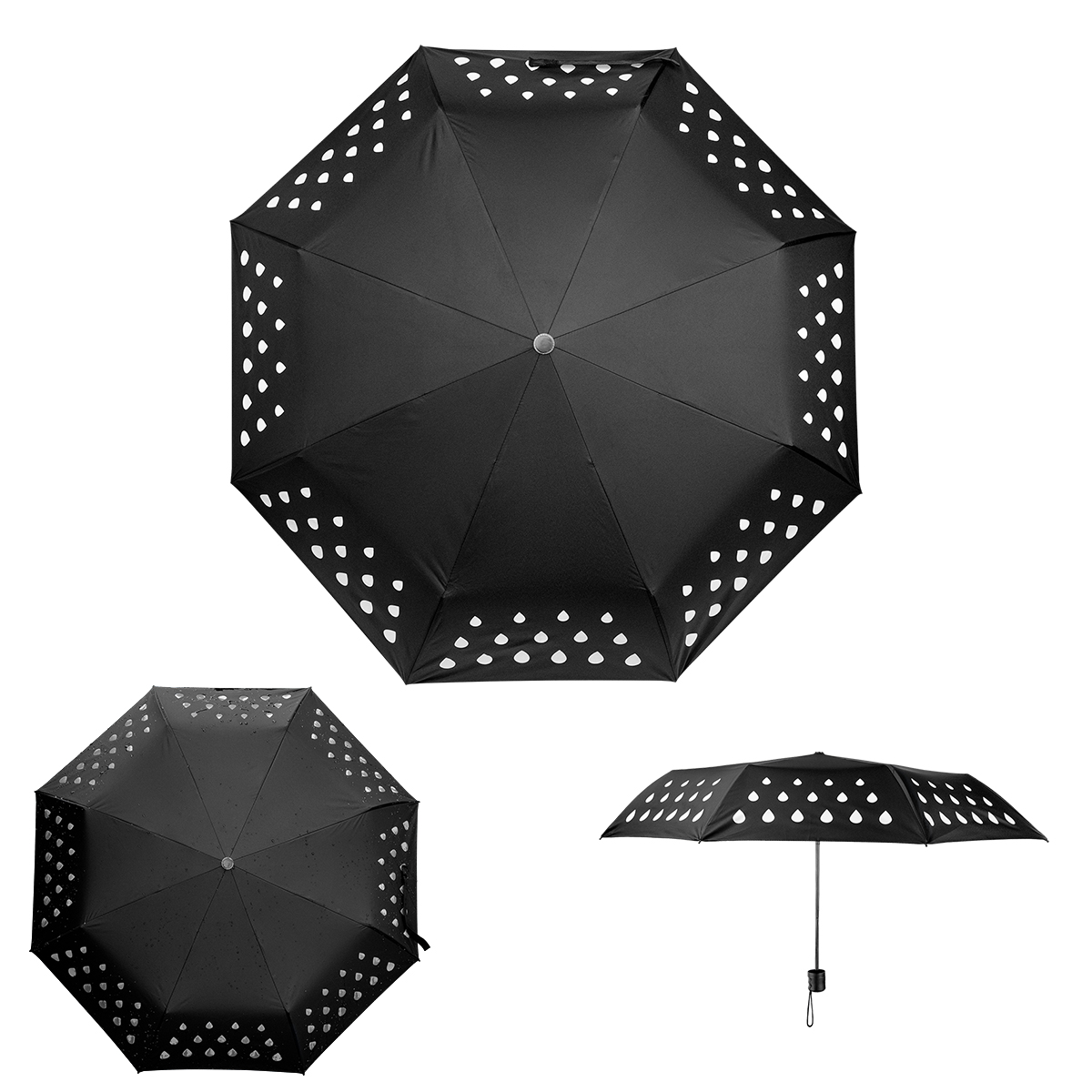 42\" Arc Color Changing Umbrella With 100% rPET Canopy