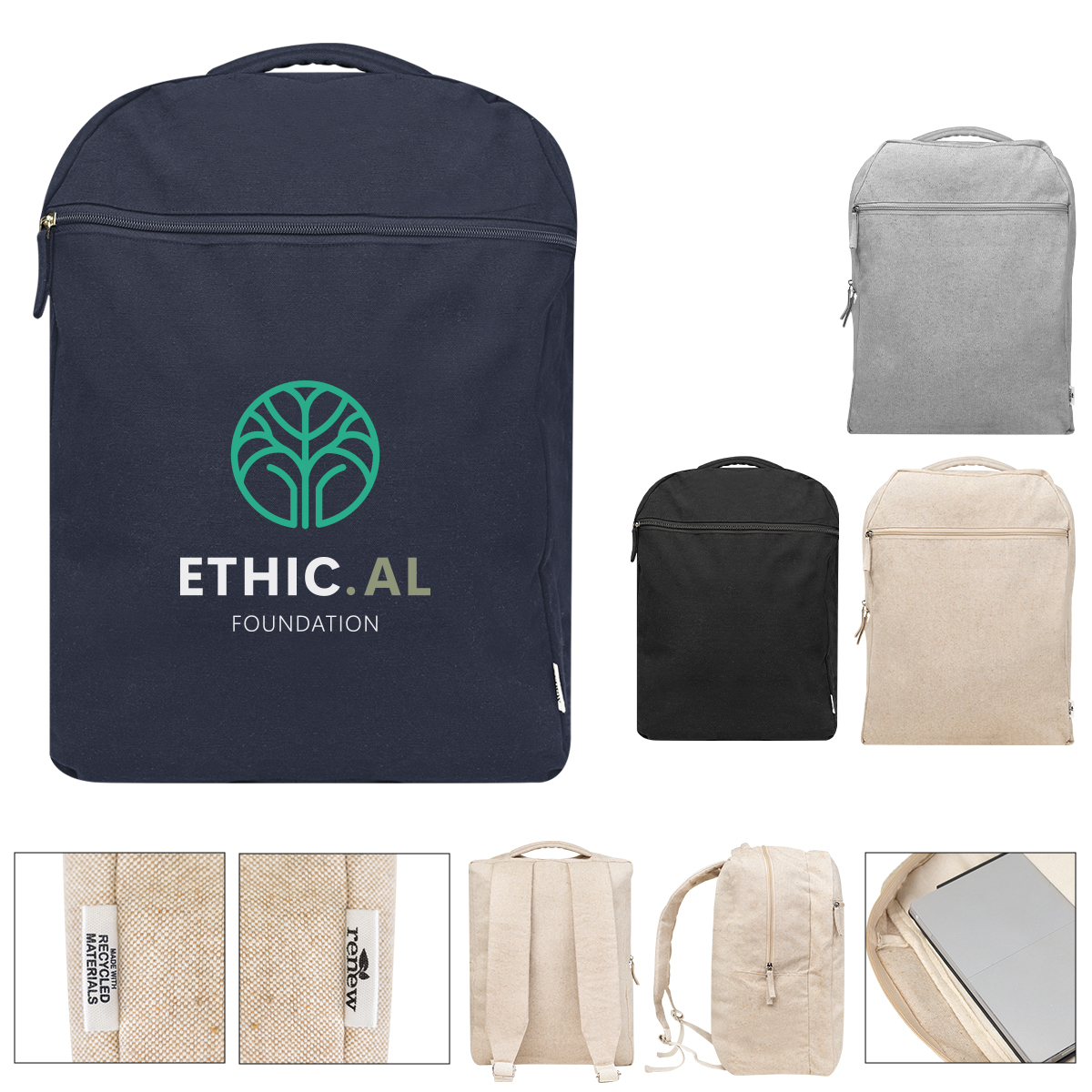 Arden Recycled Cotton Computer Backpack