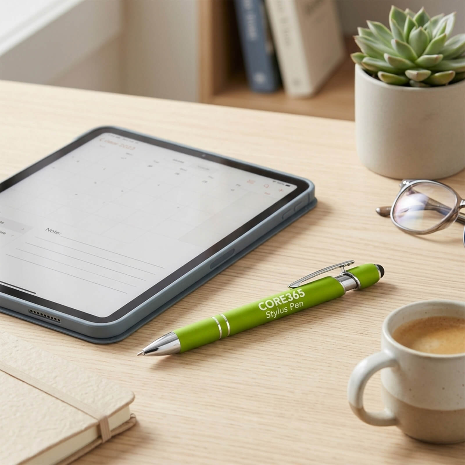 Rubberized Aluminum Click Stylus Pen