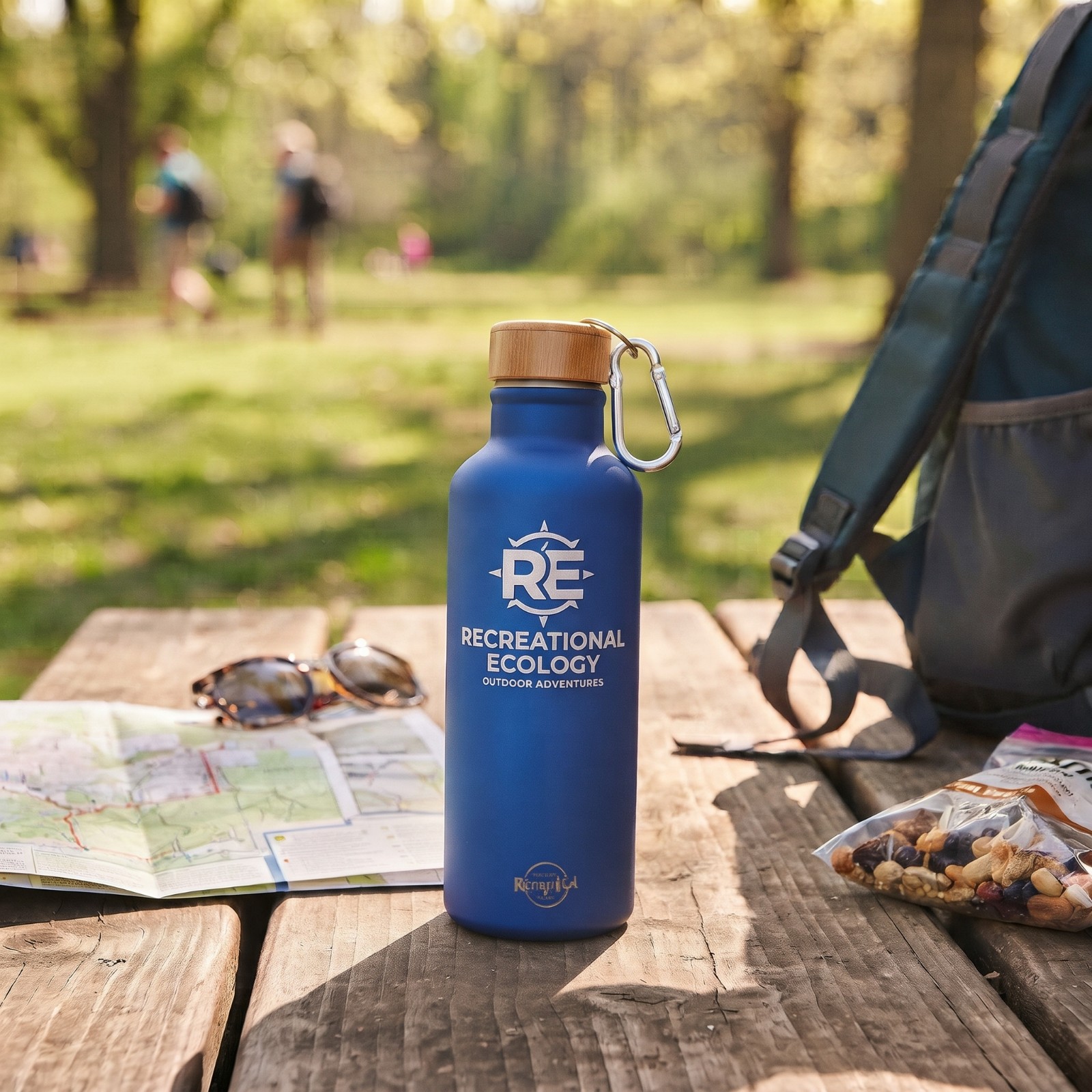 20 Oz. Aluminum Bottle with Bamboo Lid
