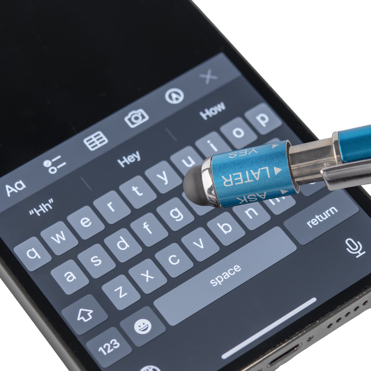 Recycled Aluminum Spin Game Top Pen With Stylus