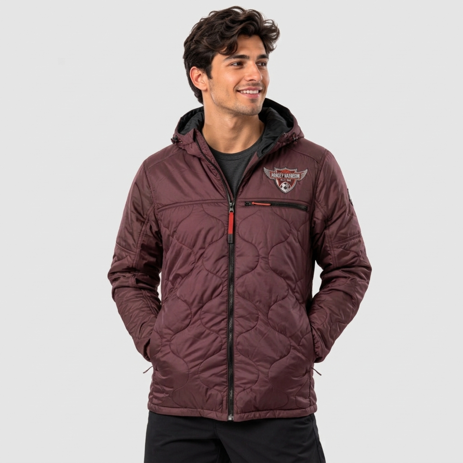 Recycled Nylon Insulated Hooded Jacket