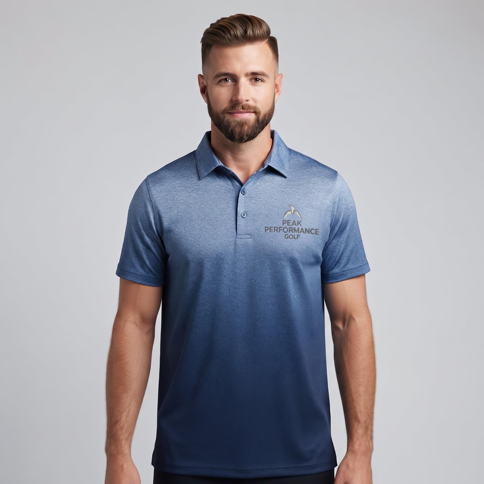 Men's Gradient Print Performance Polo