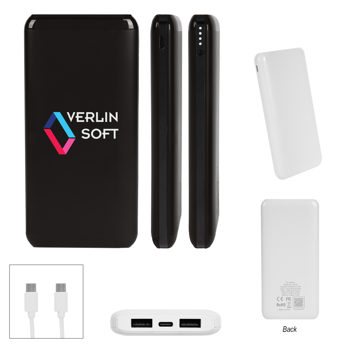 10,000 mAh Multi-Port Power Bank