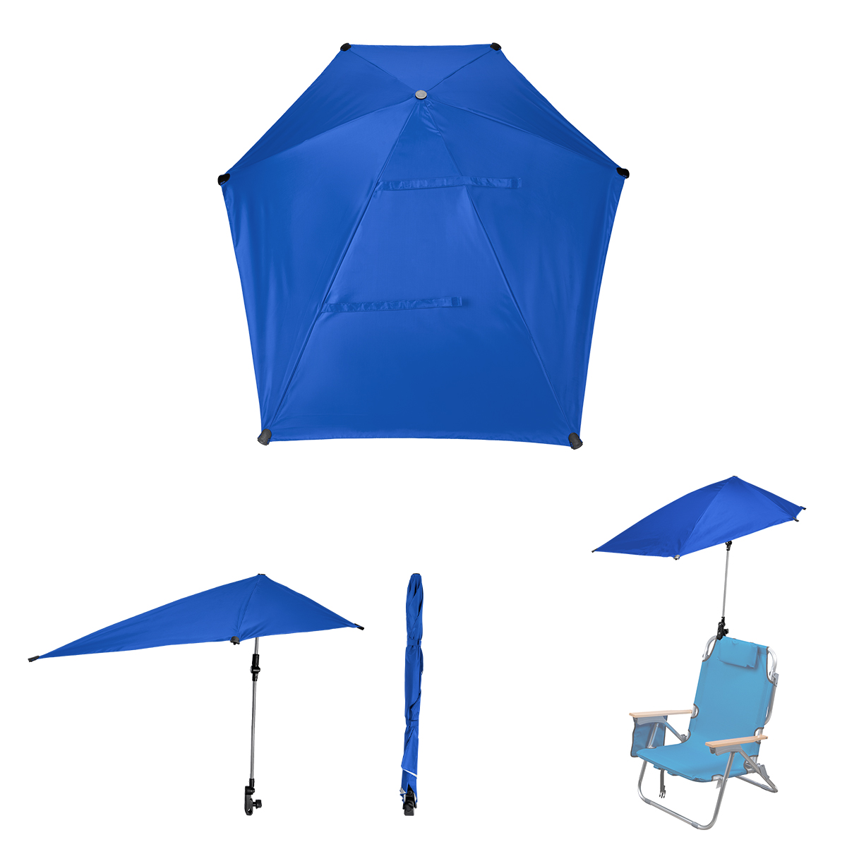 50\" Arc SPF 50 Chair Umbrella With 100% rPET Canopy