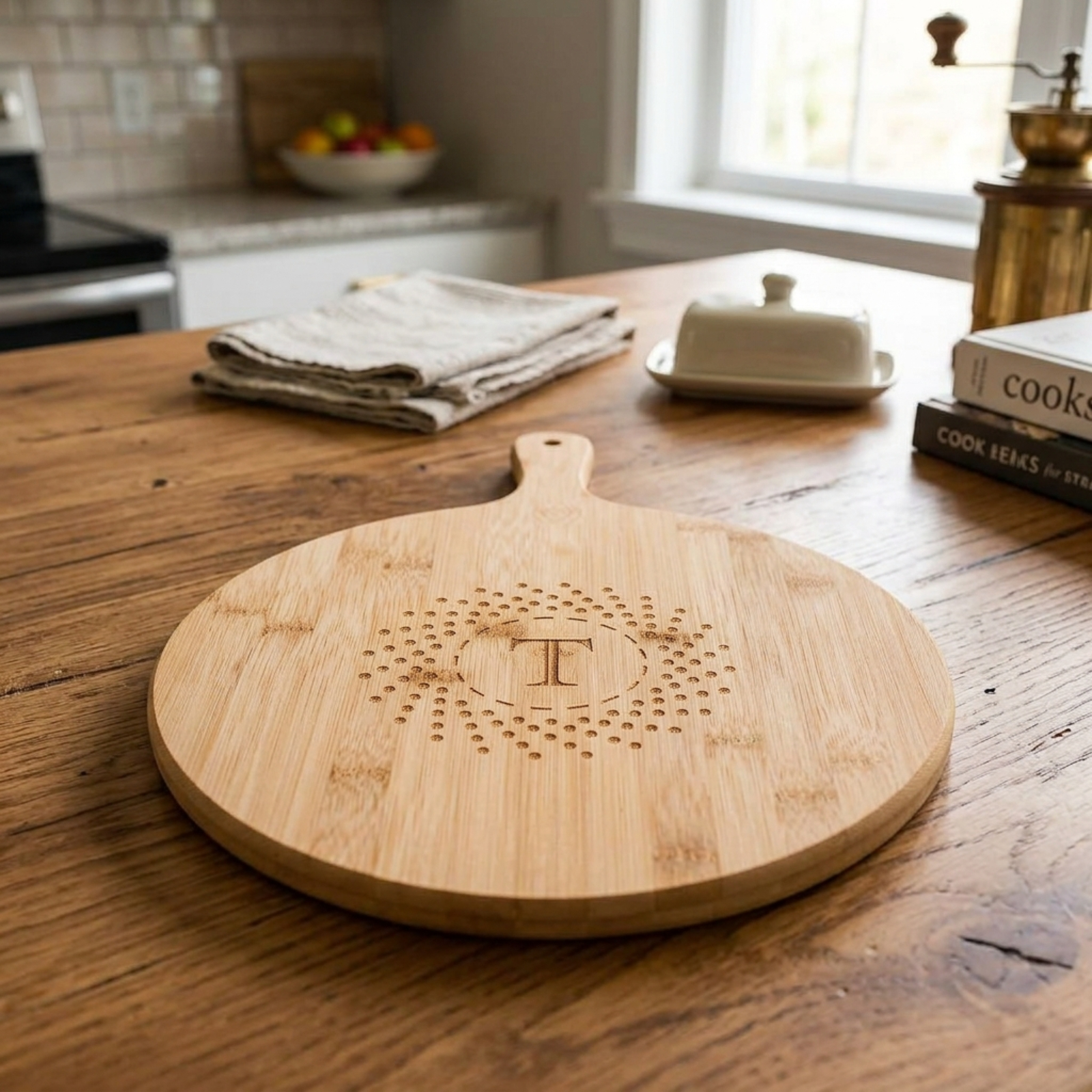 Bamboo Pizza Peel & Serving Board