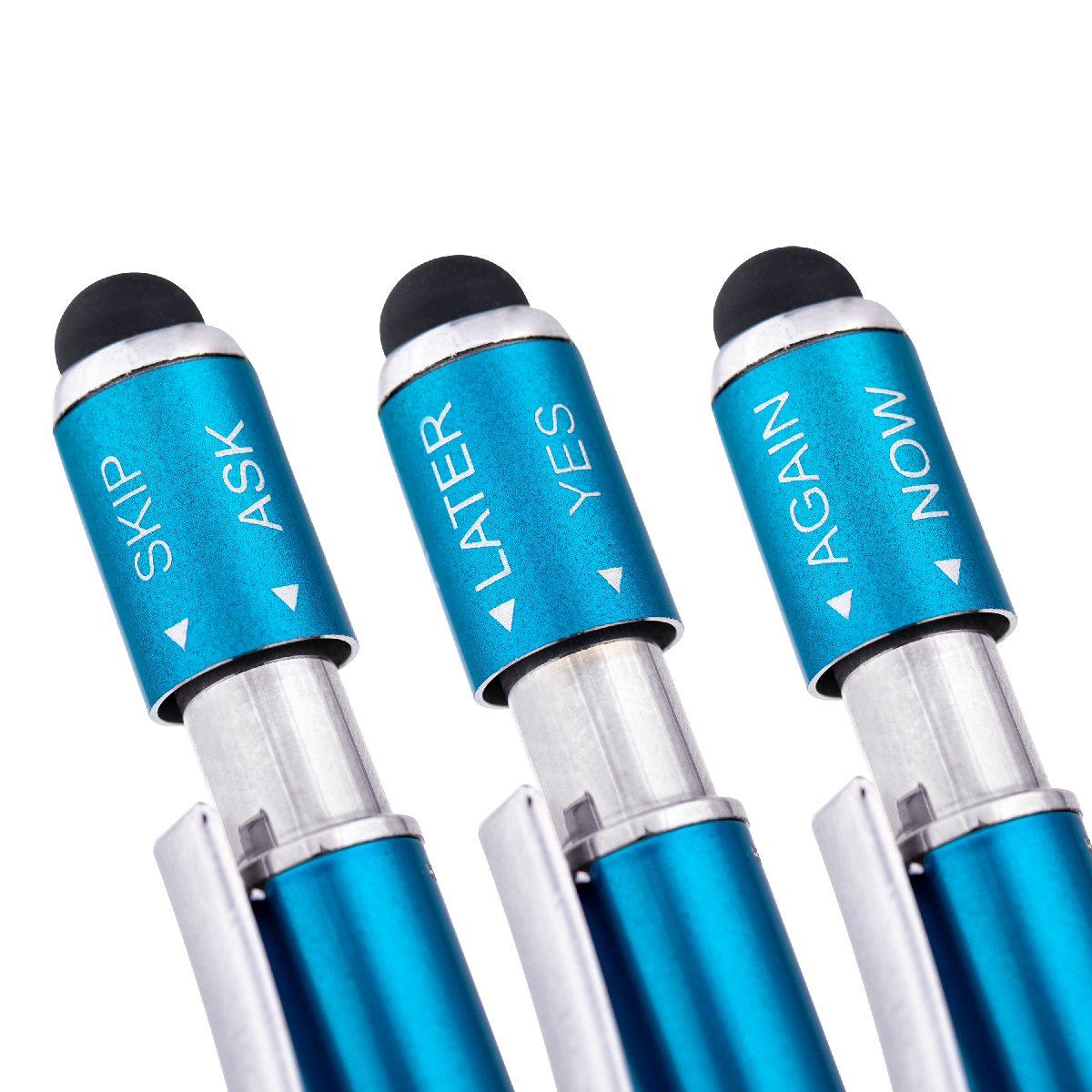 Recycled Aluminum Spin Game Top Pen With Stylus