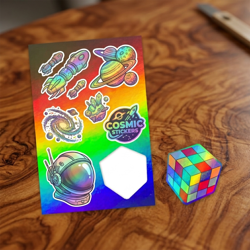 4 x 6 Vinyl Holographic Sticker Sheet