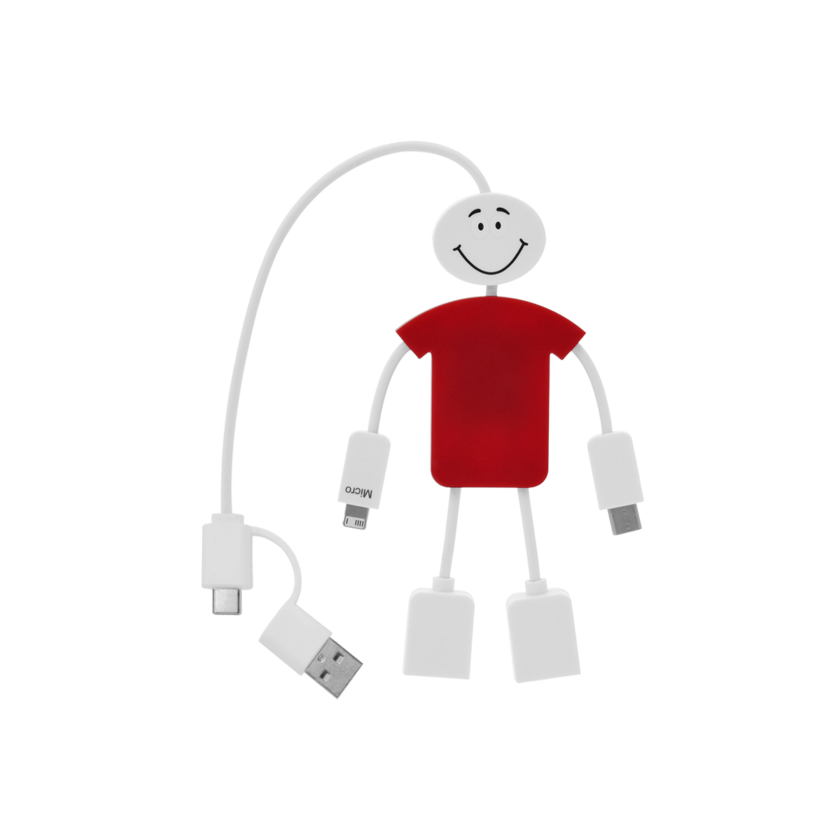 WHITE WITH RED
