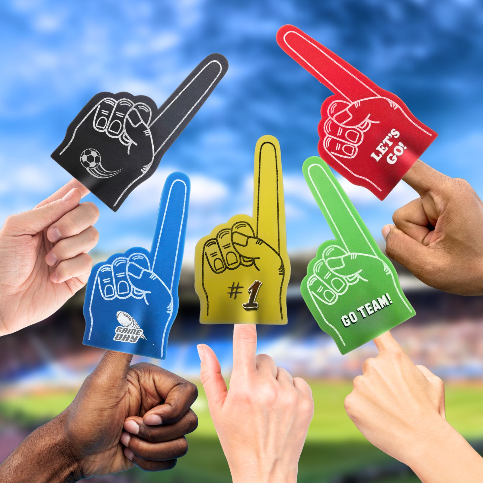 Mini 6.5 Foam #1 Cheering Hand Finger Topper (Fast Boat Freight)