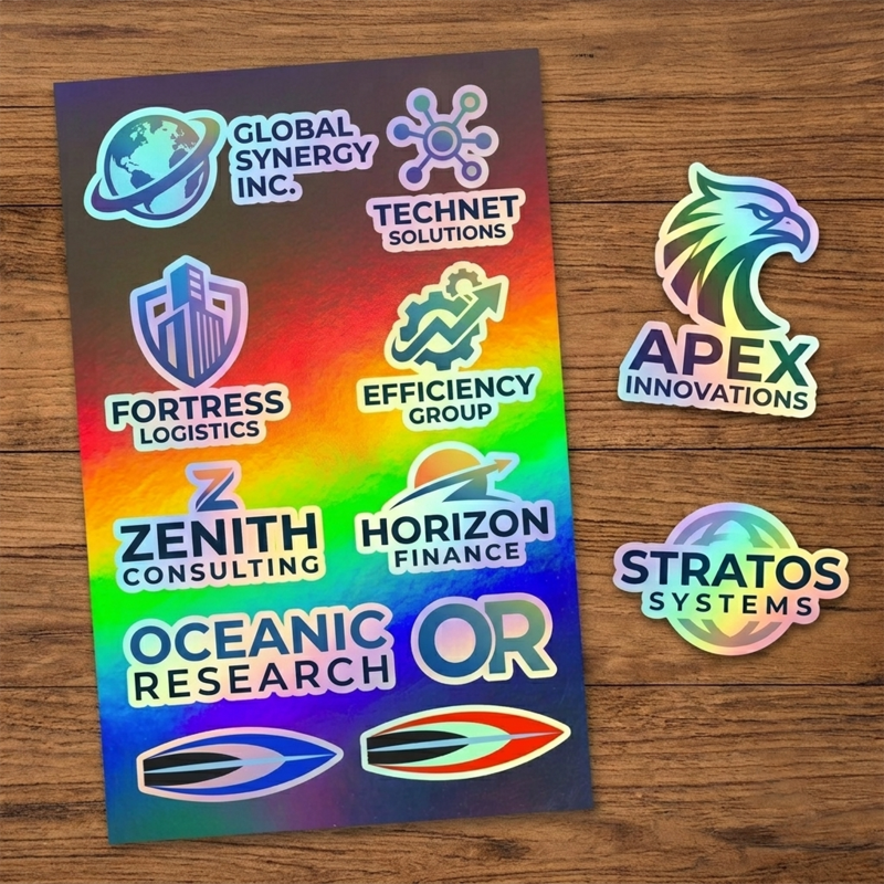 7 x 11 Vinyl Holographic Sticker Sheet