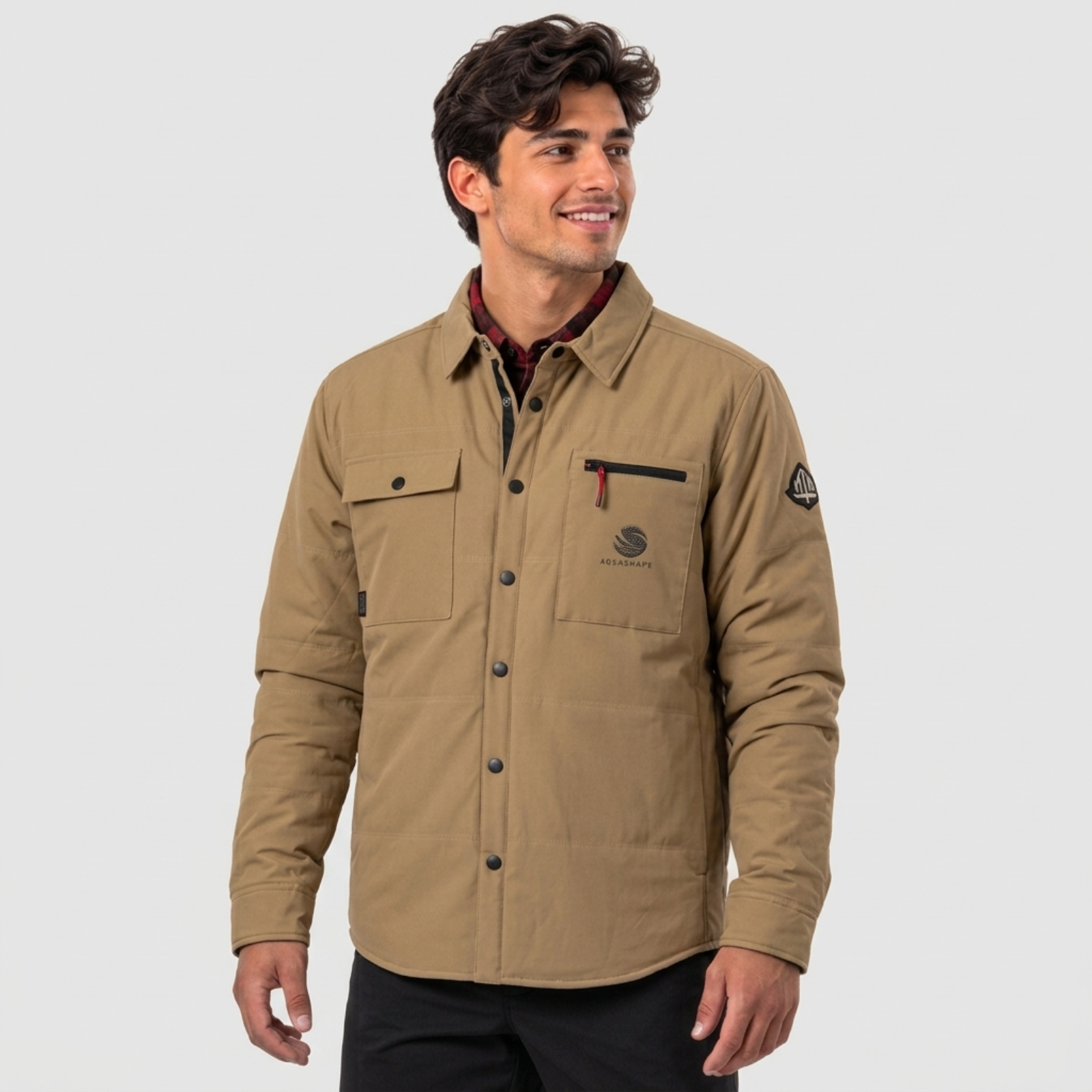Recycled Nylon Insulated Snap-Front Jacket