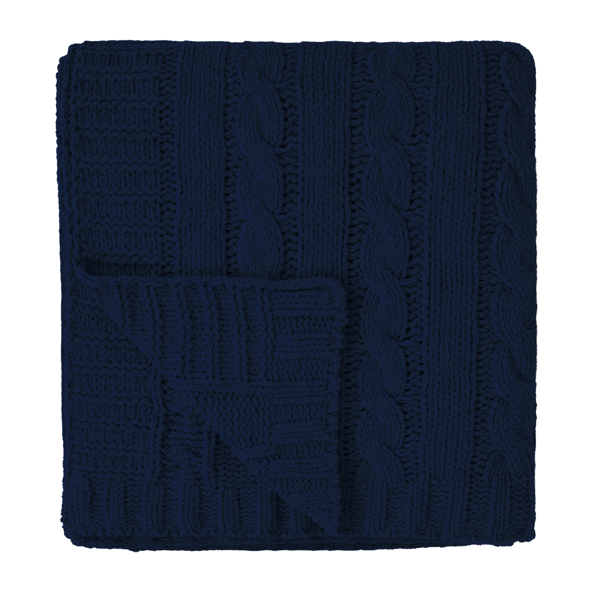 Cable Knit rPET Chenille Blanket