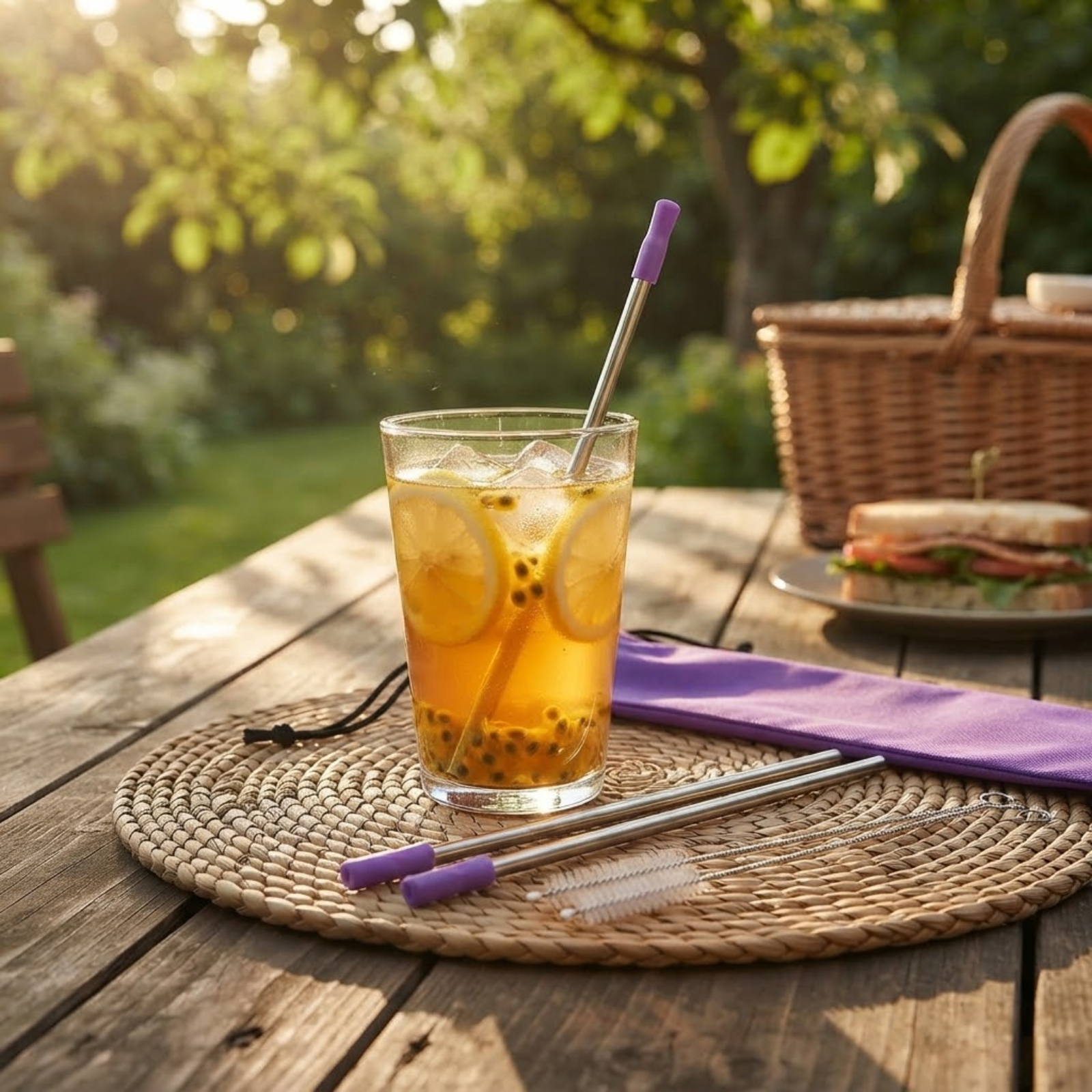 3-Piece Reusable Stainless Steel Straw Set