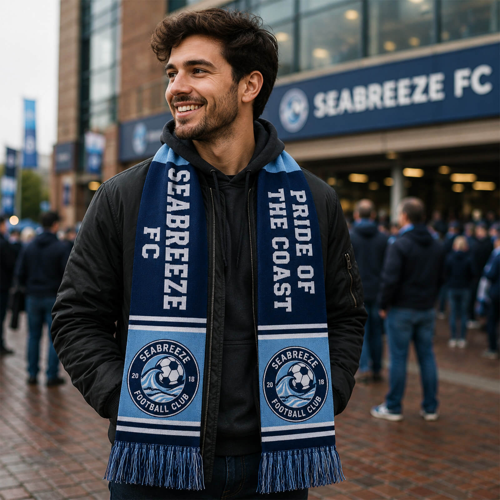 Woven Stadium Scarf High Definition 57" X 7.75"; 2 Sided