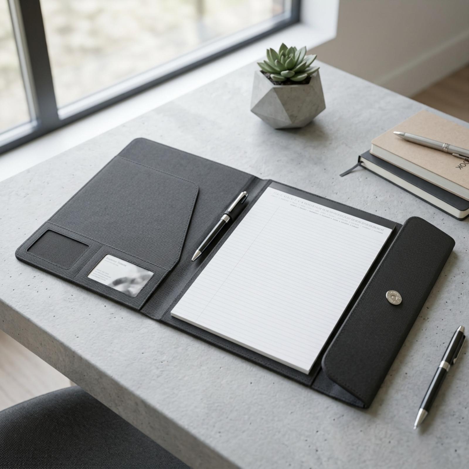 Recycled Polyester Padfolio With Writing Pad
