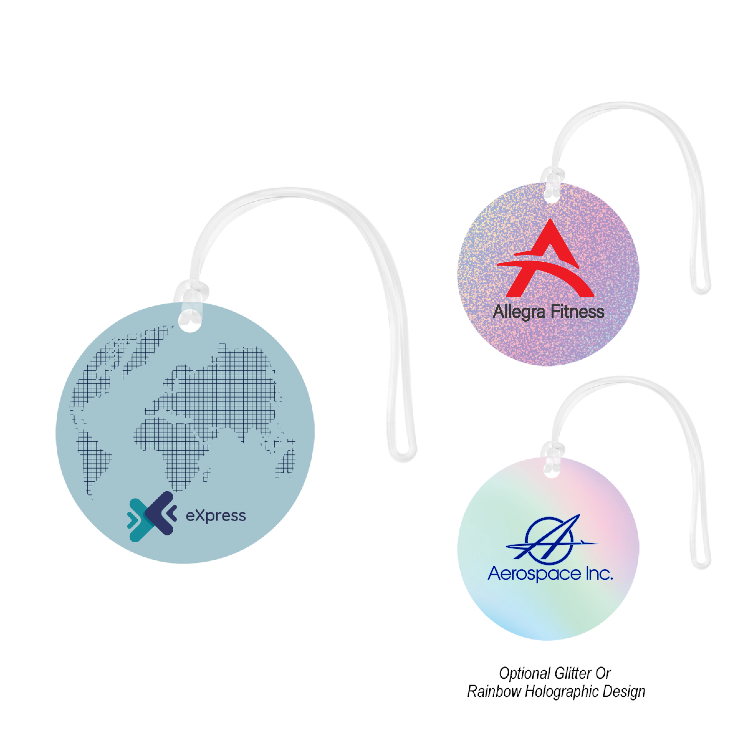 Acrylic Luggage Tag Circle