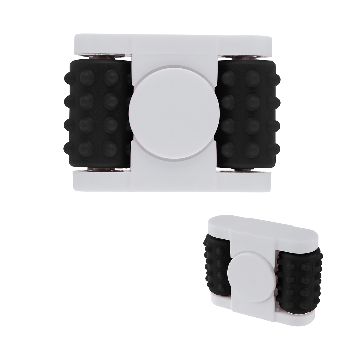 WHITE WITH BLACK