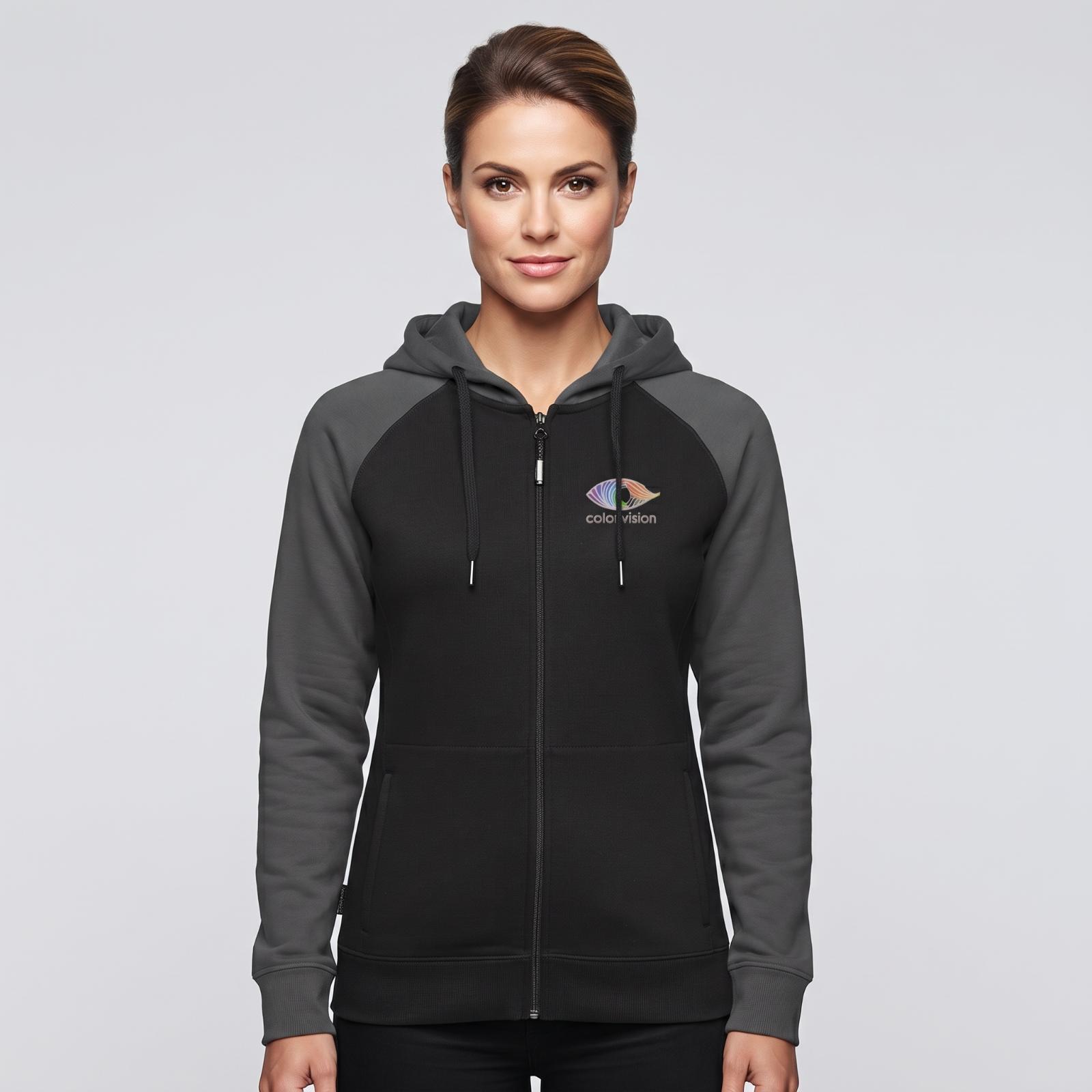 Women's Cotton-Blend Fleece Zip-Up Hoodie