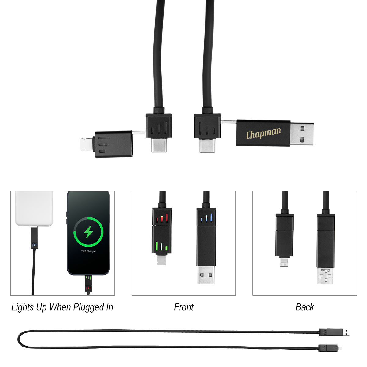 3' 100W Light-Up fast charging Cable