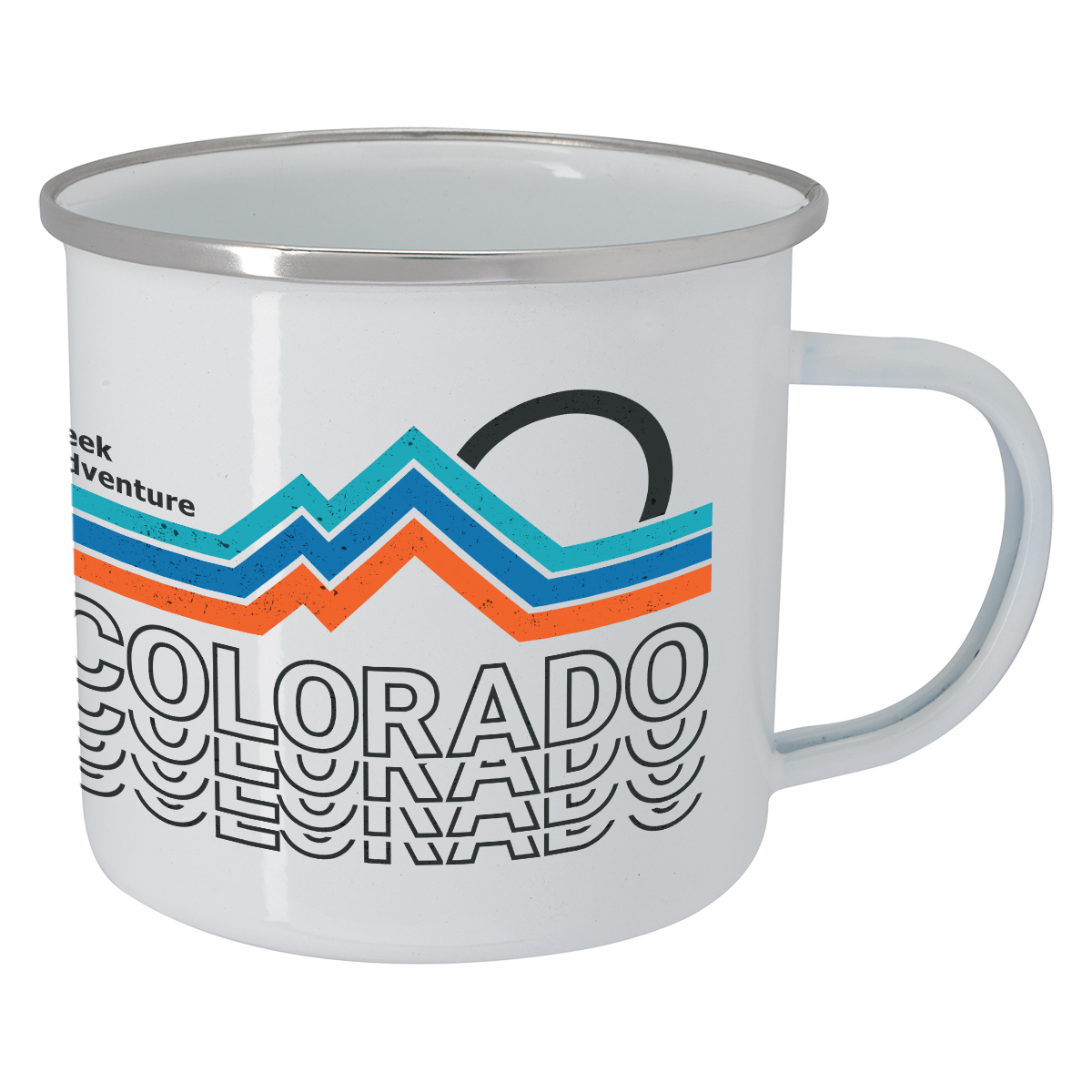16 Oz. Full Color Steel Campfire Mug