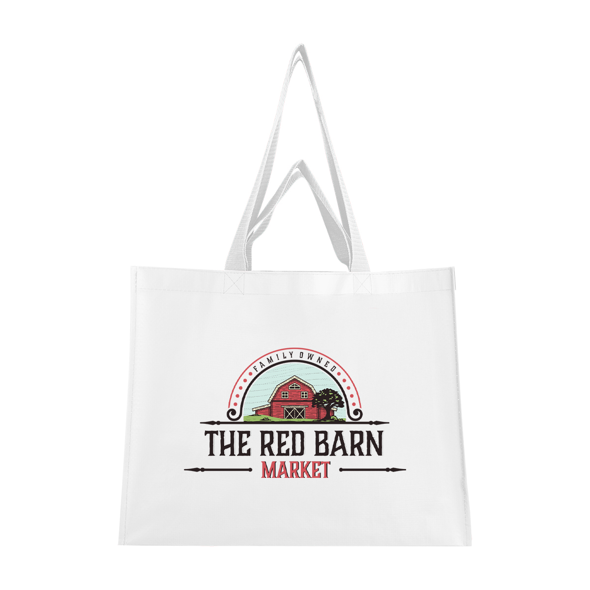 Matte Laminated Recycled Non-Woven Dual Handle Shopper Tote Bag