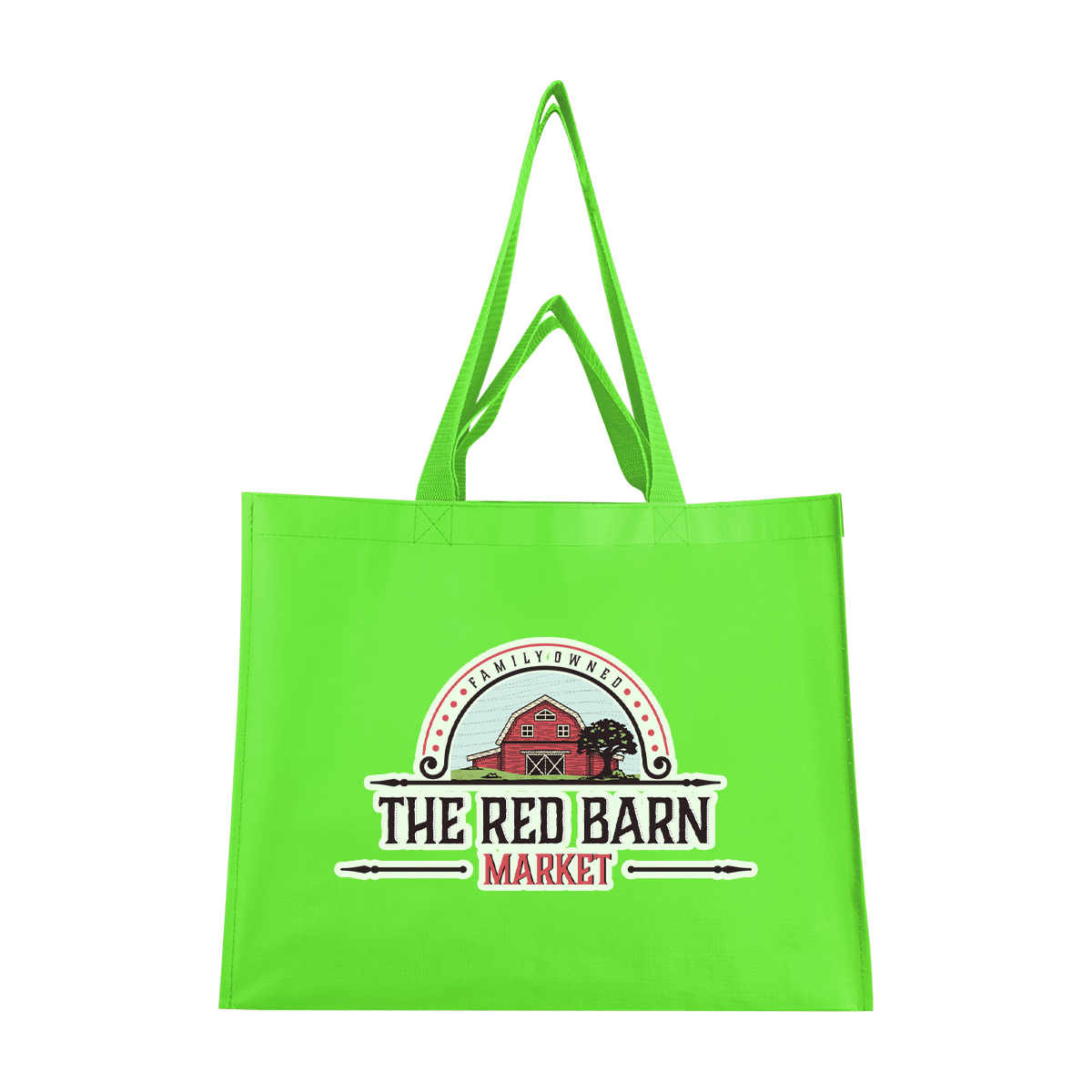 Matte Laminated Recycled Non-Woven Dual Handle Shopper Tote Bag