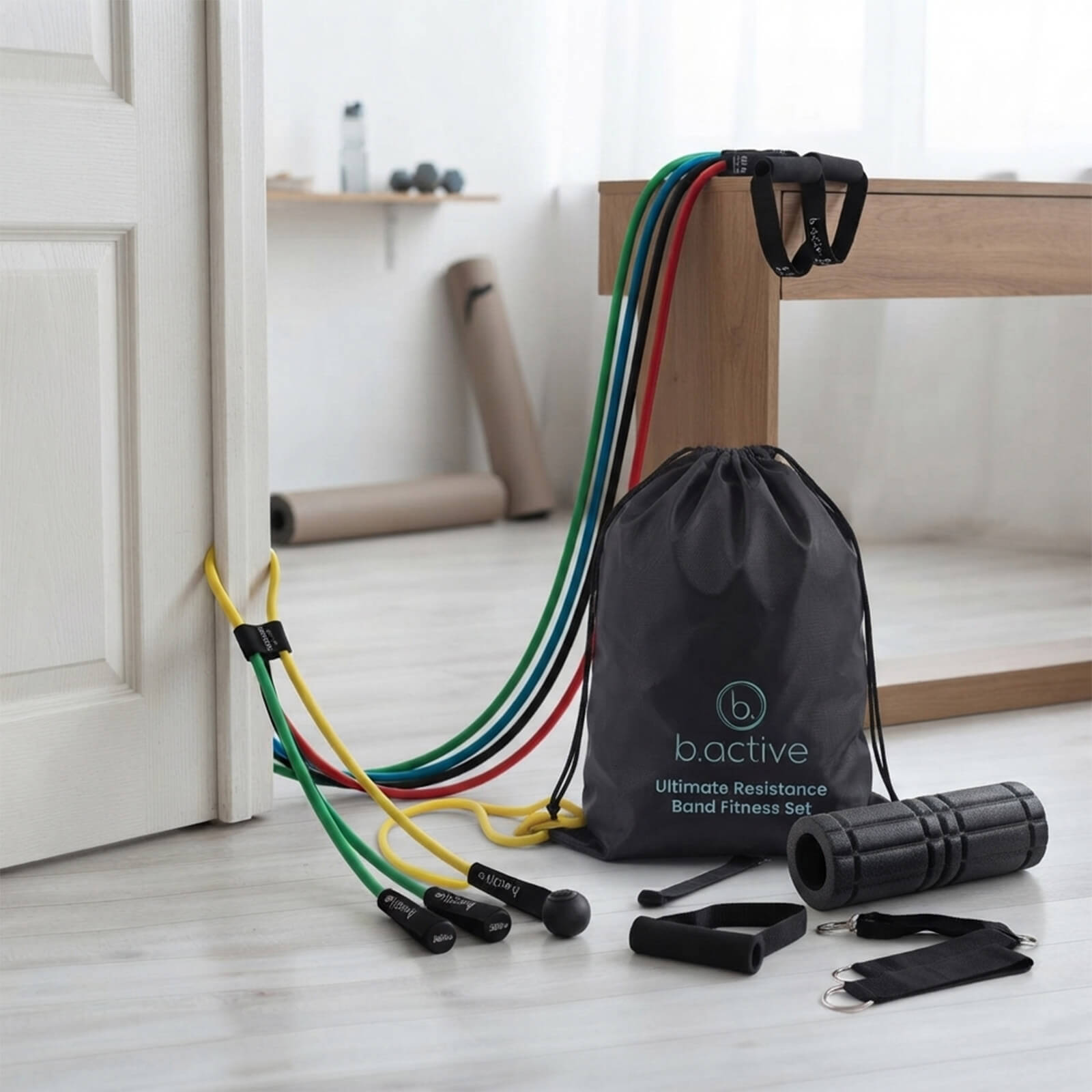 b.active Ultimate Resistance Band Fitness Set