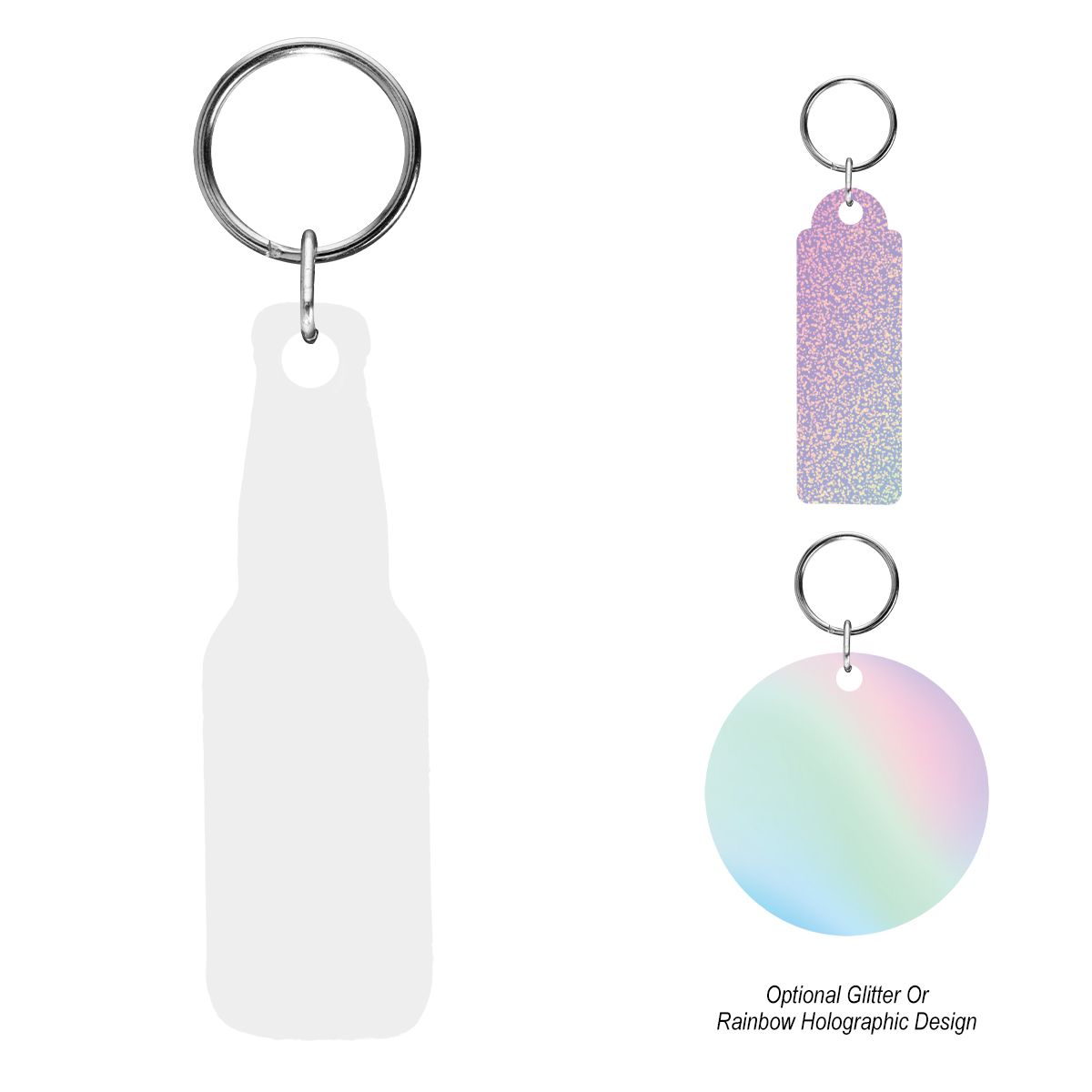 Acrylic Key Tag Custom Shape 3\"