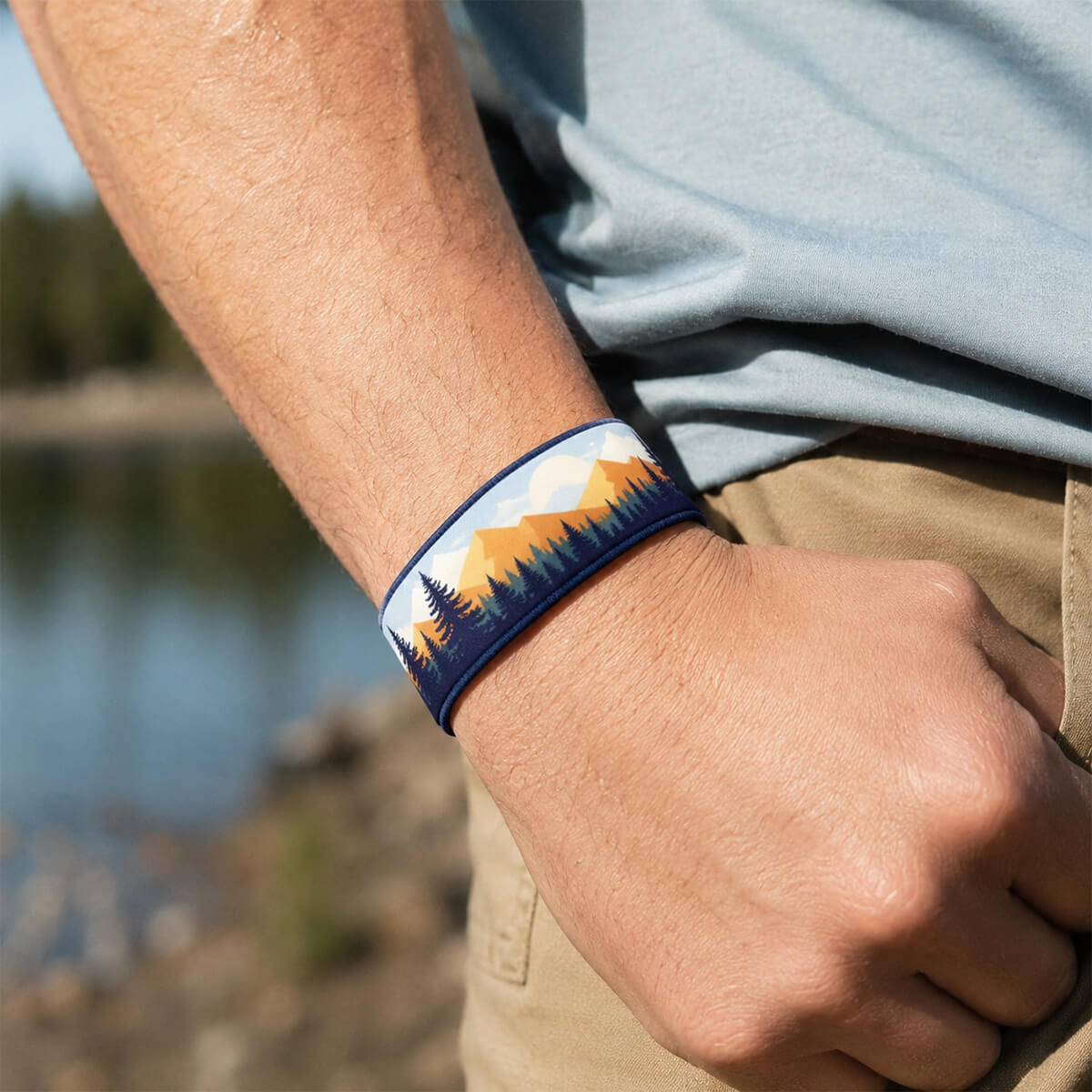 Wristband 7.5" X 3/4" Stretch Polyester