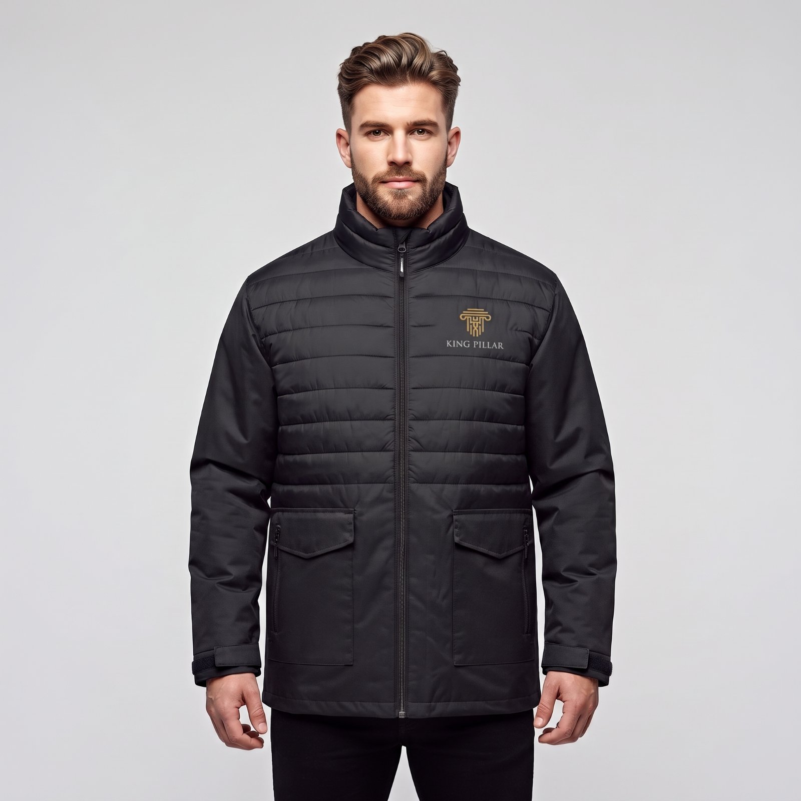 Men's Packable Quilted Nylon Thermal Jacket