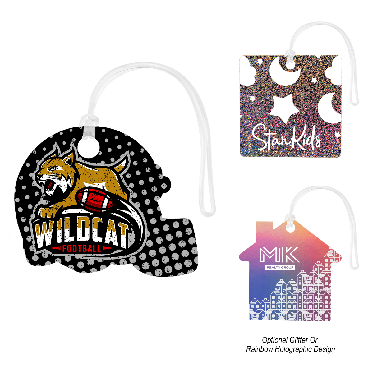 Acrylic Luggage Tag Custom Shapes 6\"
