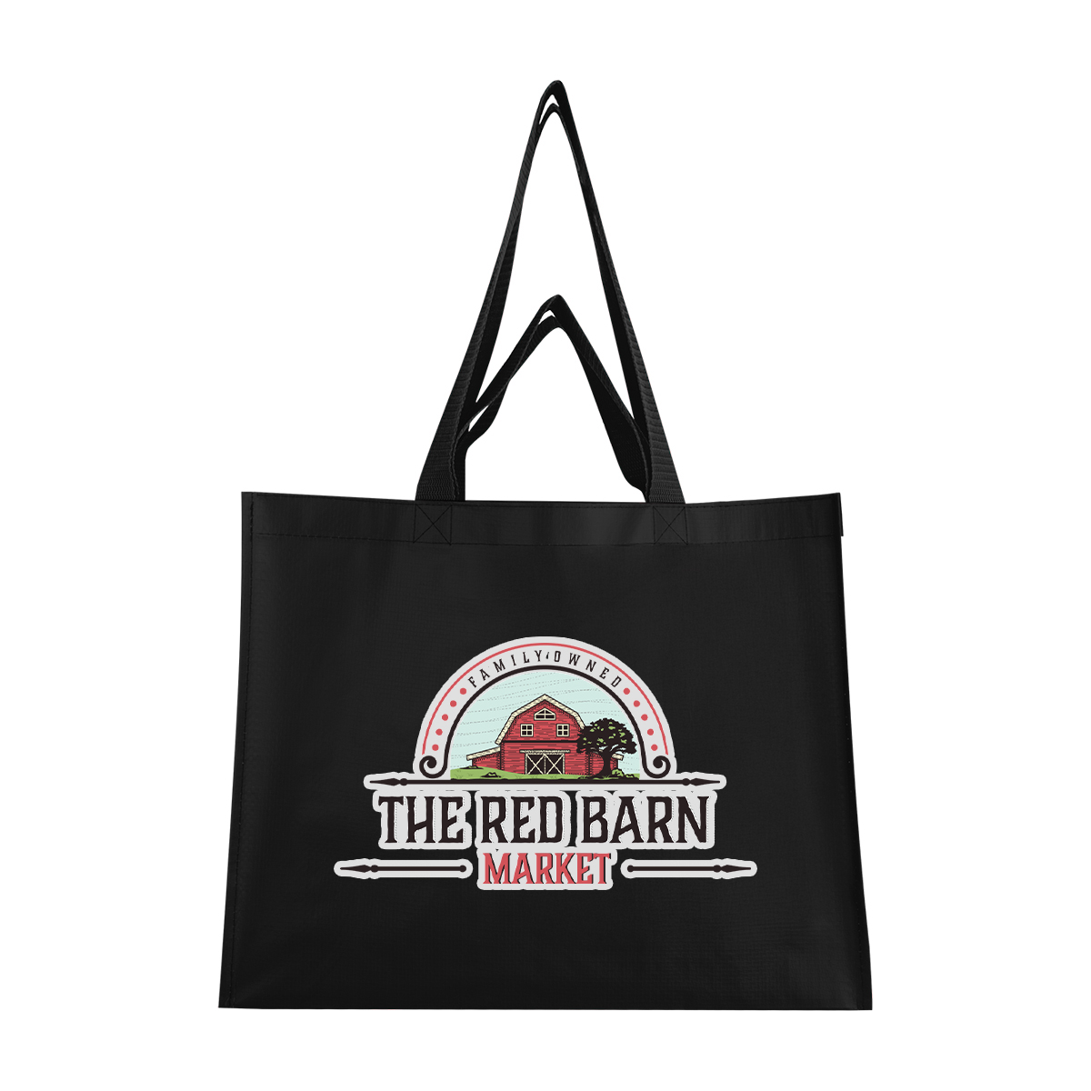 Matte Laminated Recycled Non-Woven Dual Handle Shopper Tote Bag