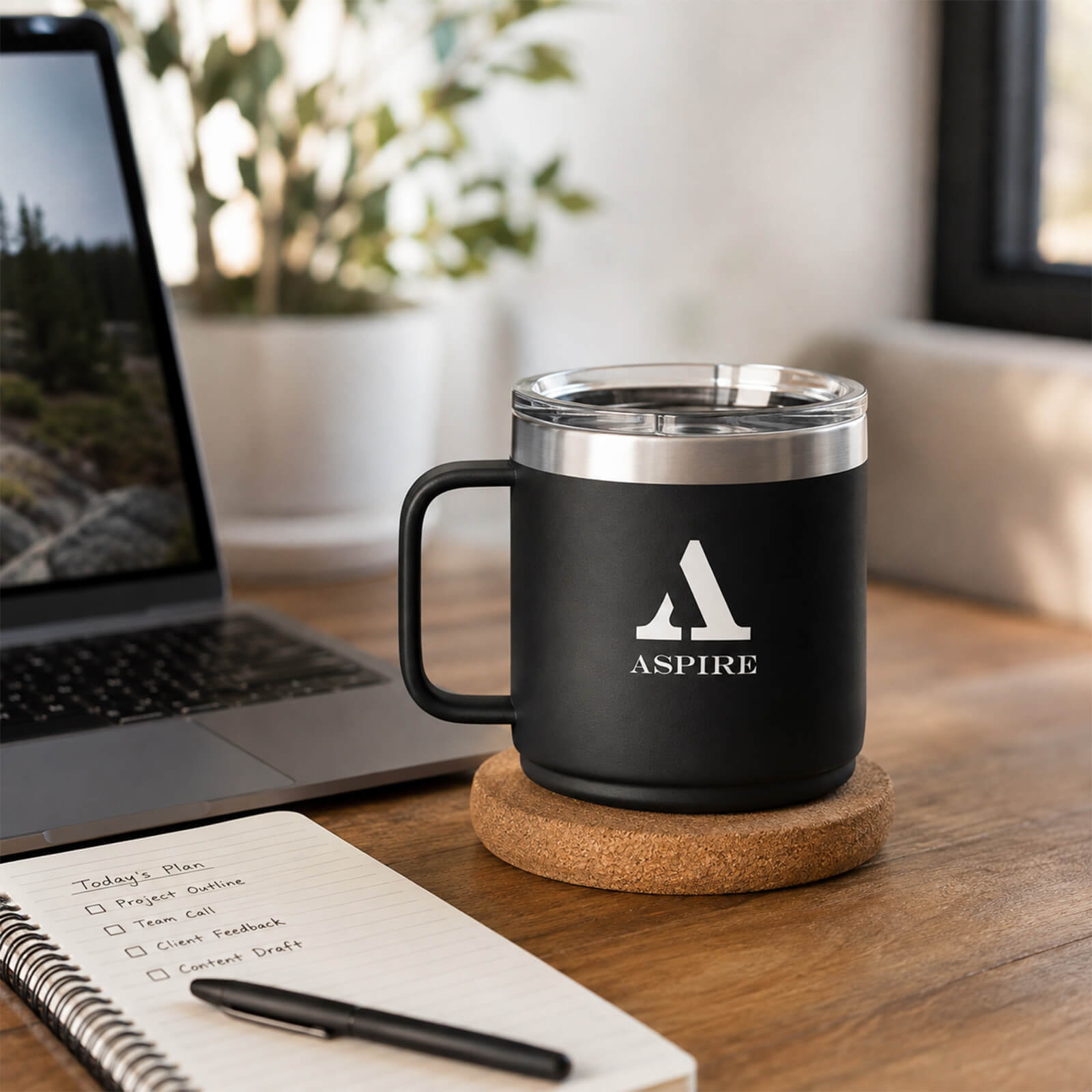 Rambler 14 oz Stackable Mug with DuraSip Ceramic Lining