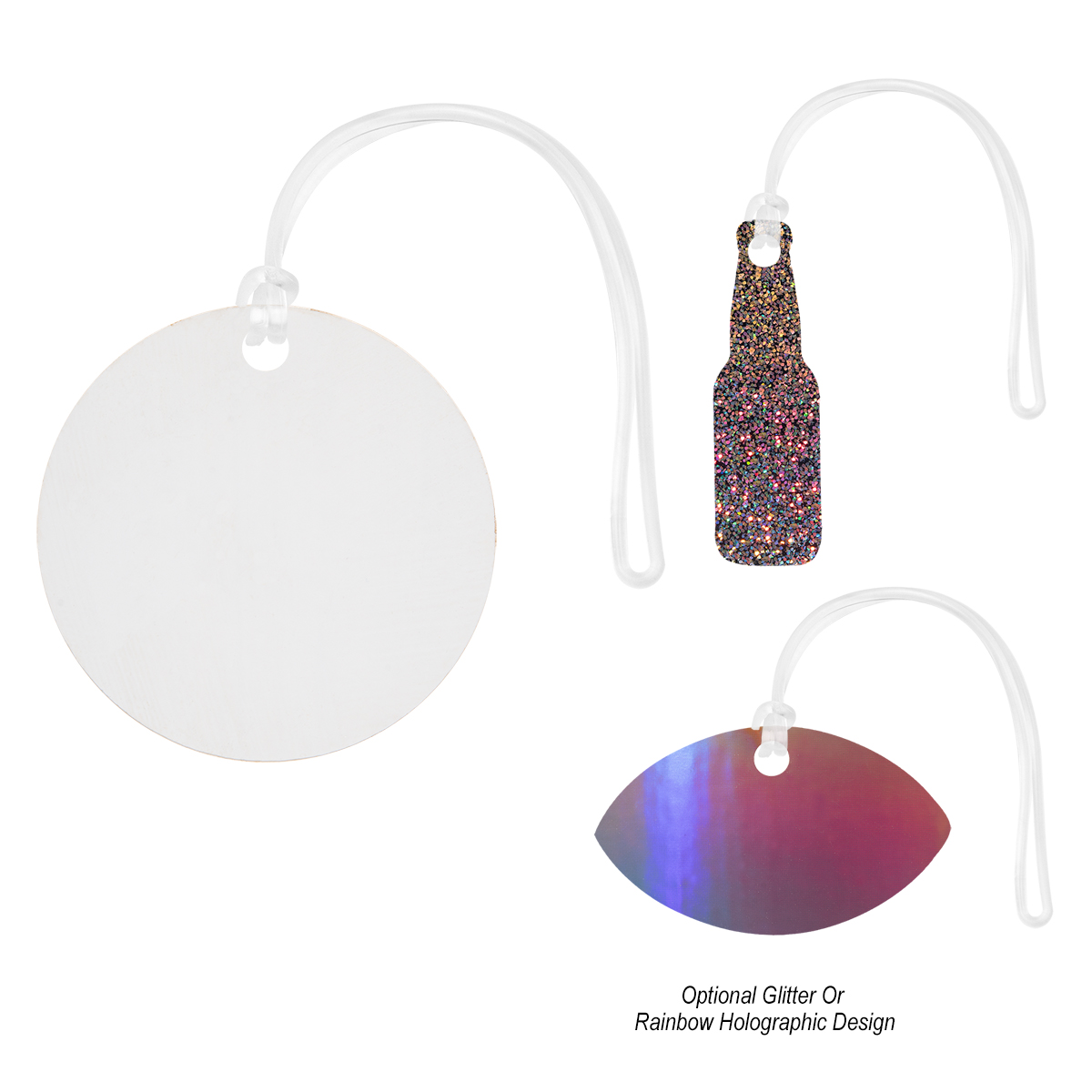 Acrylic Luggage Tag Custom Shapes 5\"