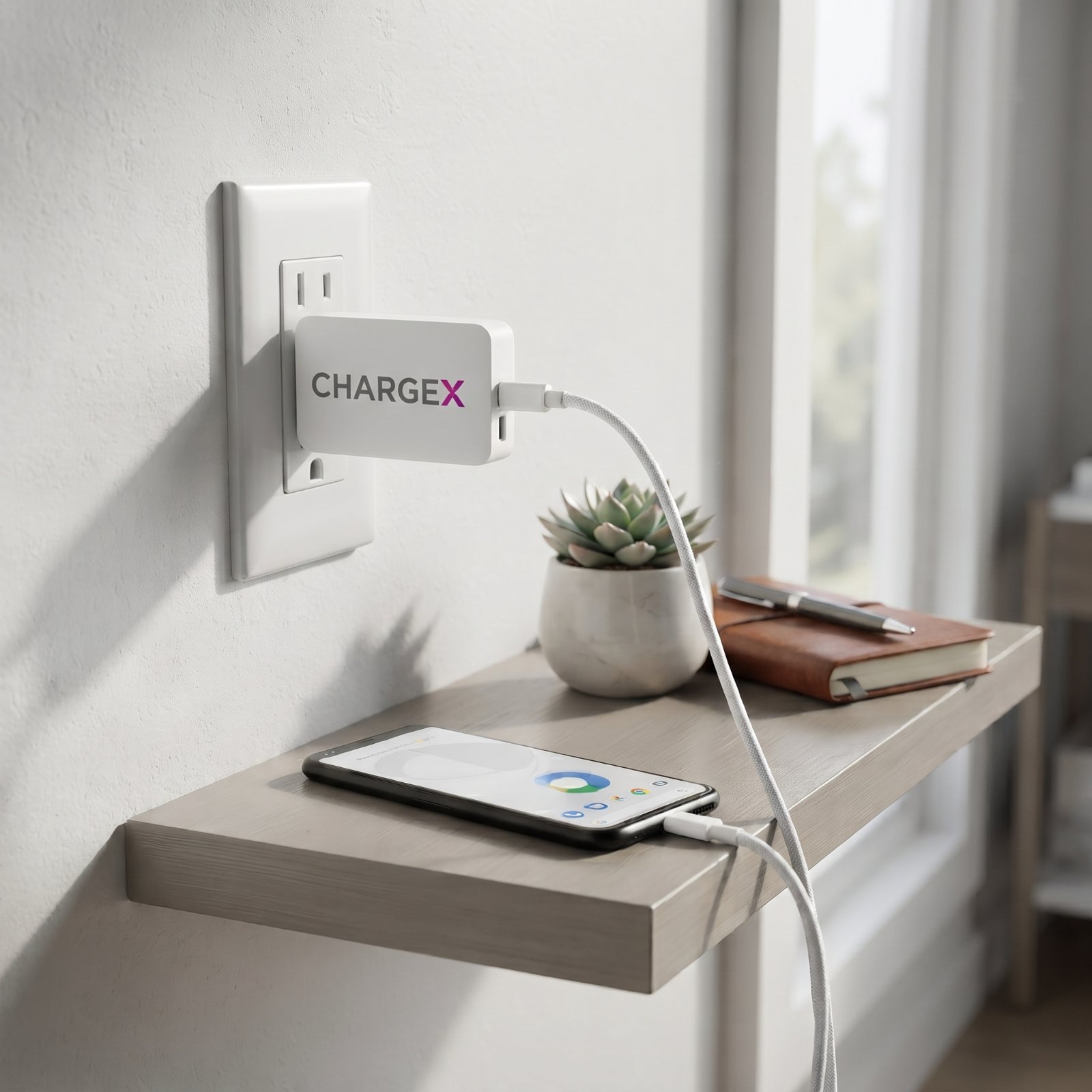 20W Slim Dual-Port Wall Charger