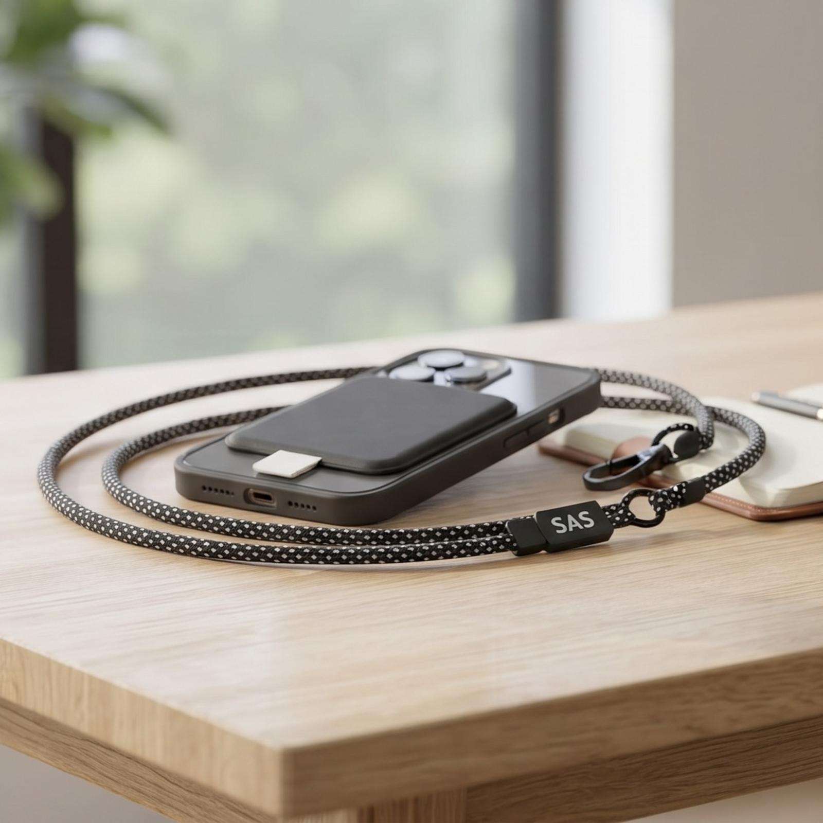 Adjustable Phone Lanyard With Tether Patch