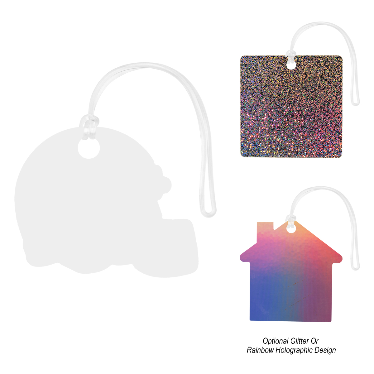 Acrylic Luggage Tag Custom Shapes 6\"