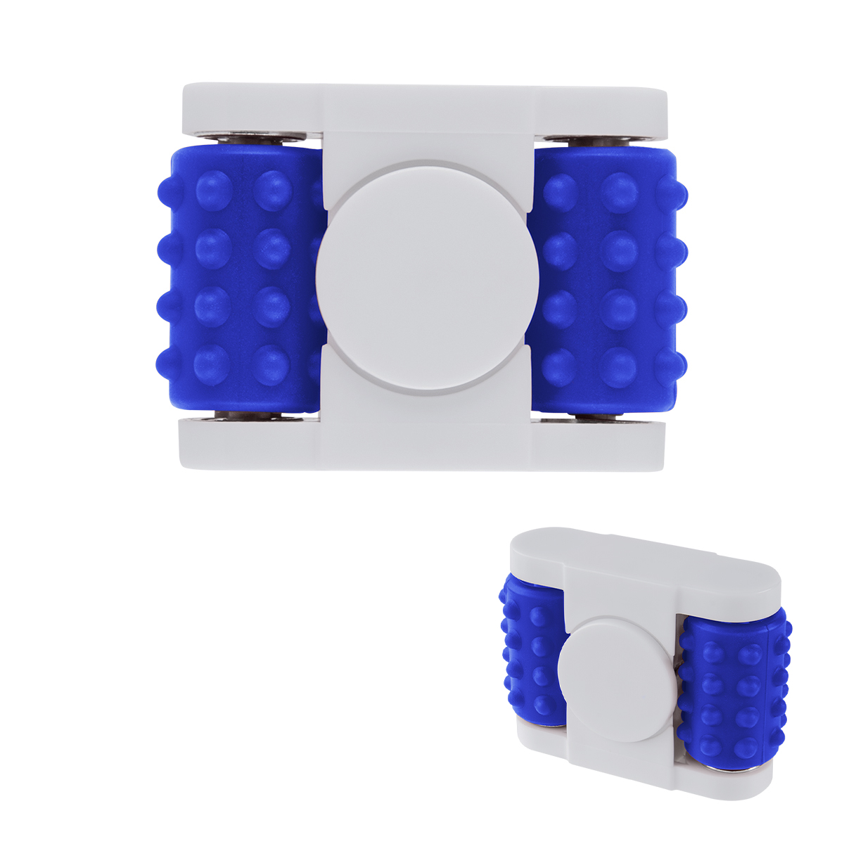 WHITE WITH BLUE